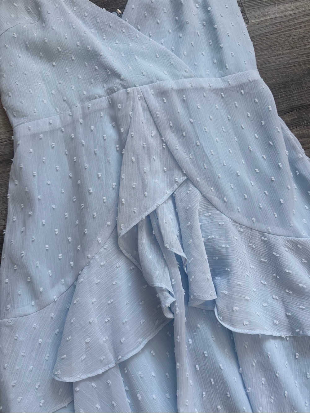 Hello Molly Blue Ruffle Tie-Front Mini Dress - Picture 8 of 12